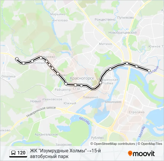 120 Bus Line Map