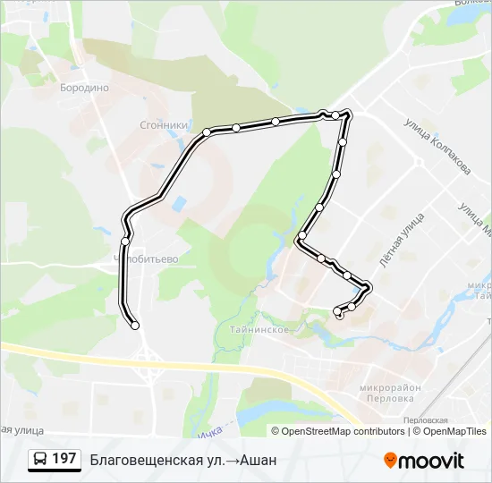 197 Bus Line Map
