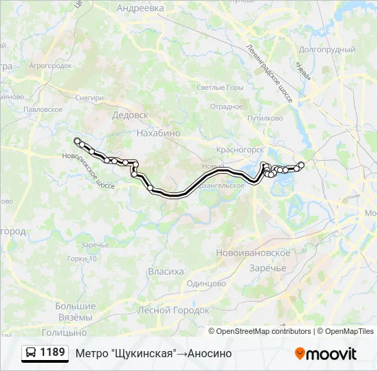1189 Bus Line Map