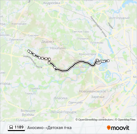 1189 Bus Line Map