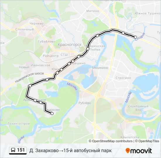 151 Bus Line Map