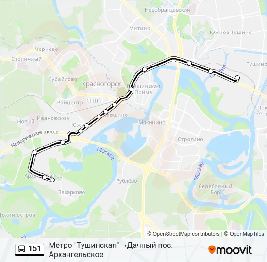 151 Bus Line Map