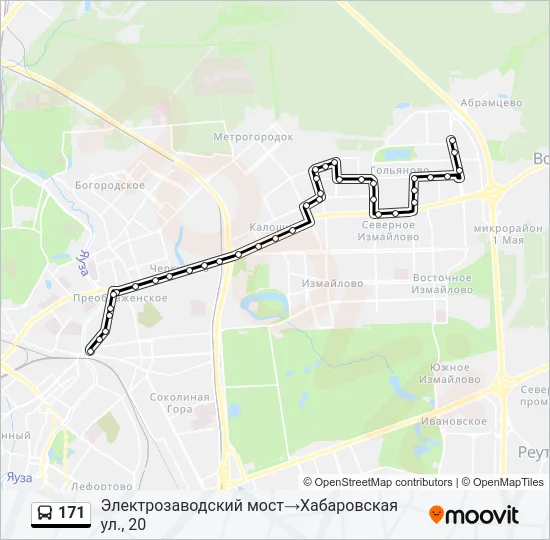171 Bus Line Map