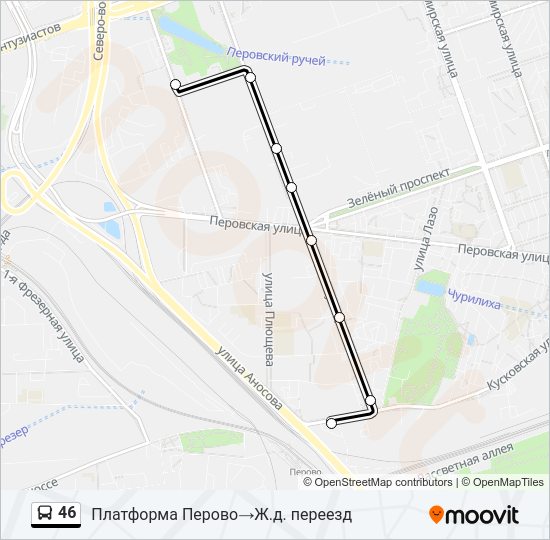 Автобус 46: карта маршрута