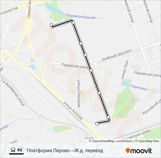 Автобус 46: карта маршрута