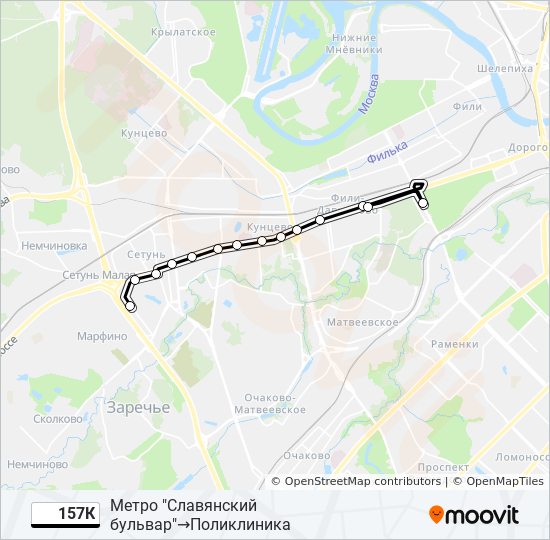 Мцд 1 славянский бульвар расписание. Славянский бульвар метро на карте. 157 Автобус поликлиника. Автобус 157 Москва. Маршрут 157 трафарет.