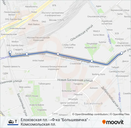 Т Trolleybus Line Map