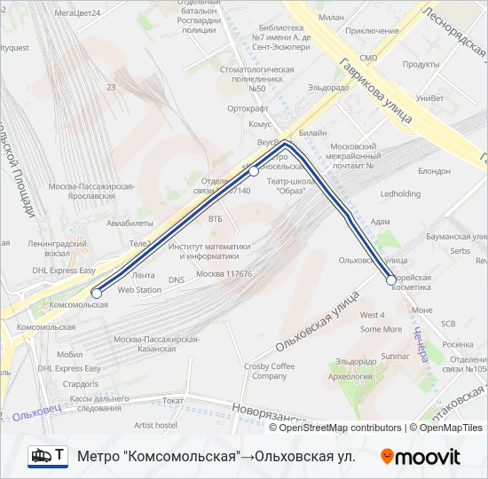 Т Trolleybus Line Map