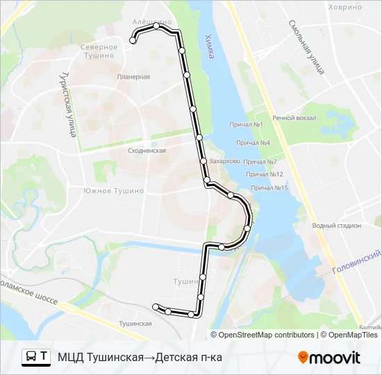 Т Bus Line Map