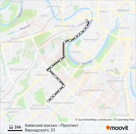 266 Bus Line Map