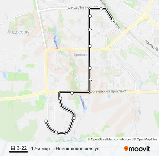 З-22 Bus Line Map