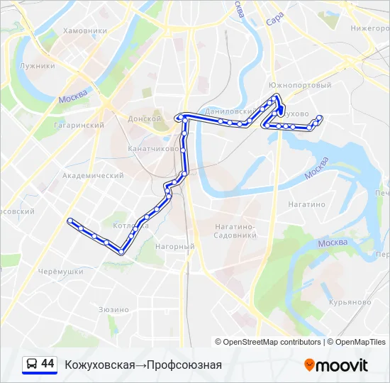 44 Bus Line Map