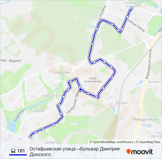 101 Bus Line Map
