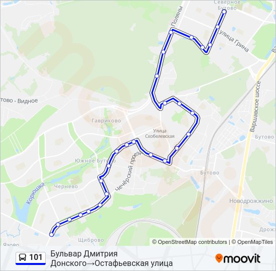 101 Bus Line Map