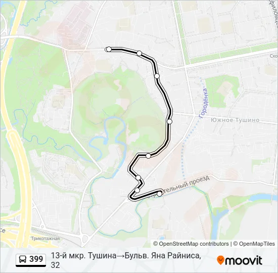 399 Bus Line Map