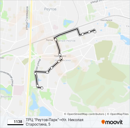 Расписание автобуса 17 реутов