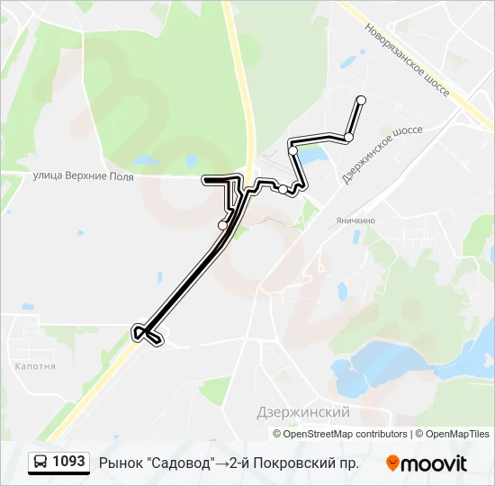1093 Bus Line Map