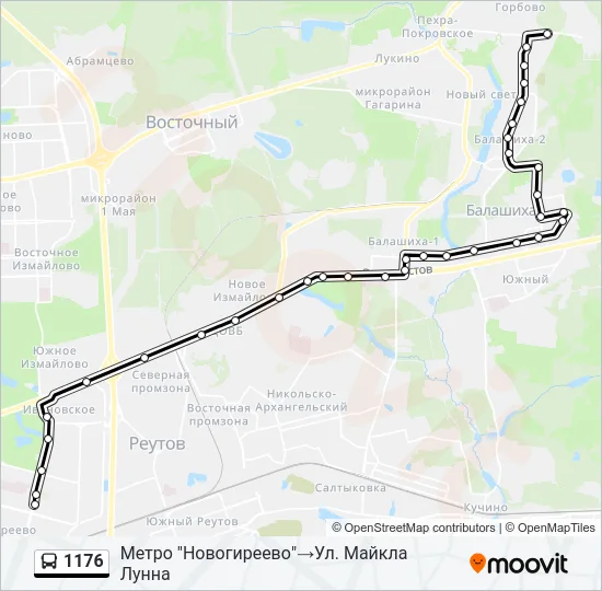 1176 Bus Line Map