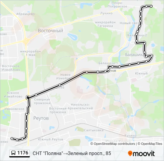 1176 Bus Line Map