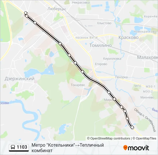 1103 Bus Line Map
