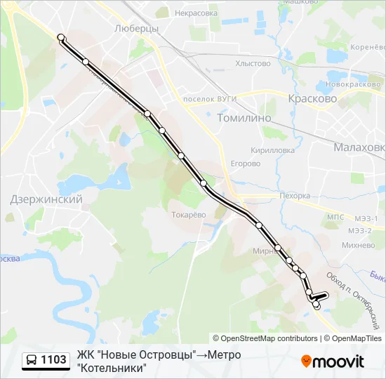 1103 Bus Line Map