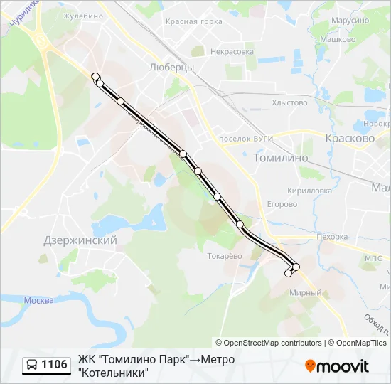 1106 Bus Line Map