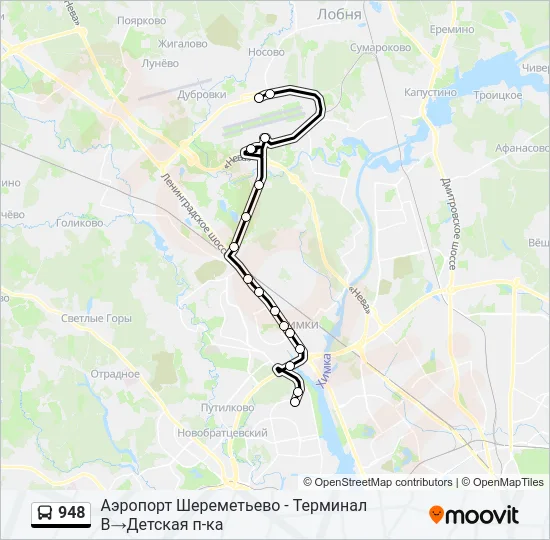 948 Bus Line Map