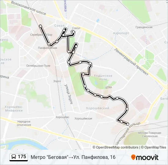 175 Bus Line Map