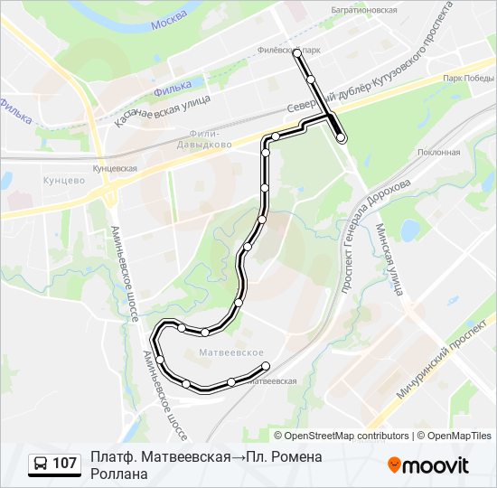 107 bus Line Map