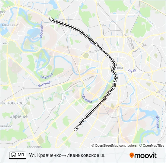 М1 Bus Line Map