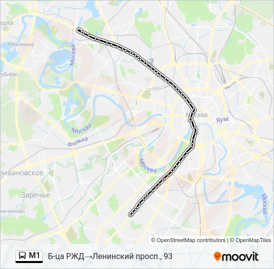 М1 Bus Line Map