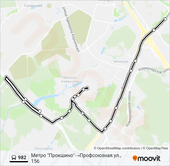 982 Bus Line Map