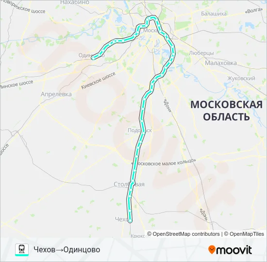 КУРСКОЕ НАПРАВЛЕНИЕ Train Line Map