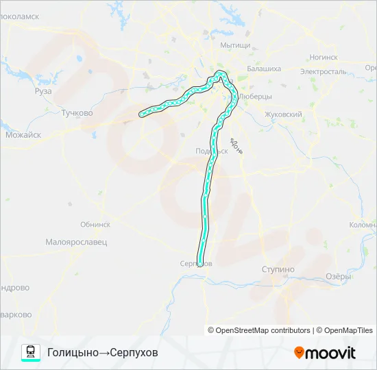 КУРСКОЕ НАПРАВЛЕНИЕ Train Line Map