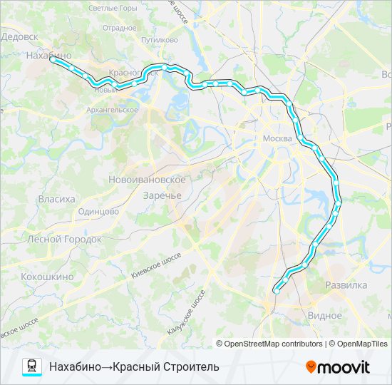 РИЖСКОЕ НАПРАВЛЕНИЕ Train Line Map