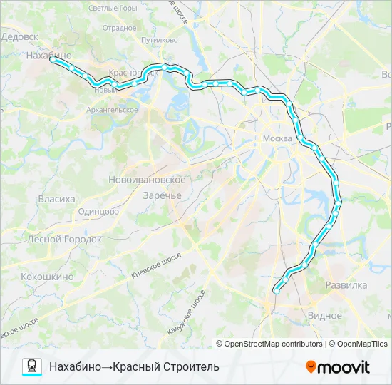РИЖСКОЕ НАПРАВЛЕНИЕ Train Line Map