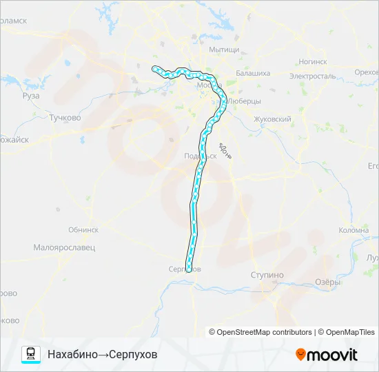 РИЖСКОЕ НАПРАВЛЕНИЕ Train Line Map