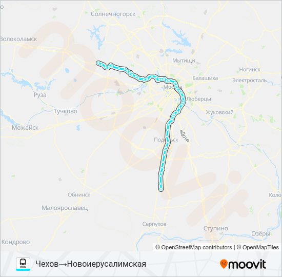 Поезд РИЖСКОЕ НАПРАВЛЕНИЕ: карта маршрута