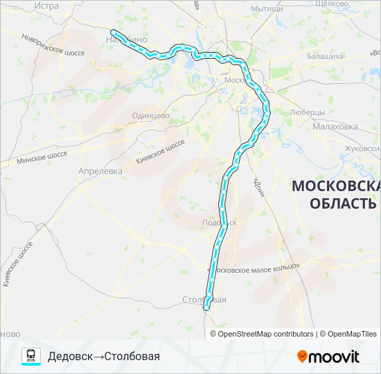 РИЖСКОЕ НАПРАВЛЕНИЕ Train Line Map