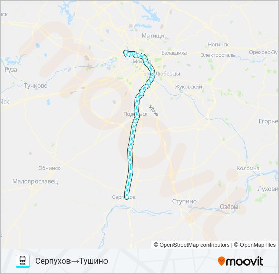 РИЖСКОЕ НАПРАВЛЕНИЕ Train Line Map