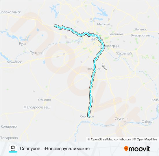 Поезд РИЖСКОЕ НАПРАВЛЕНИЕ: карта маршрута