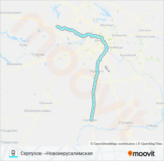 РИЖСКОЕ НАПРАВЛЕНИЕ Train Line Map