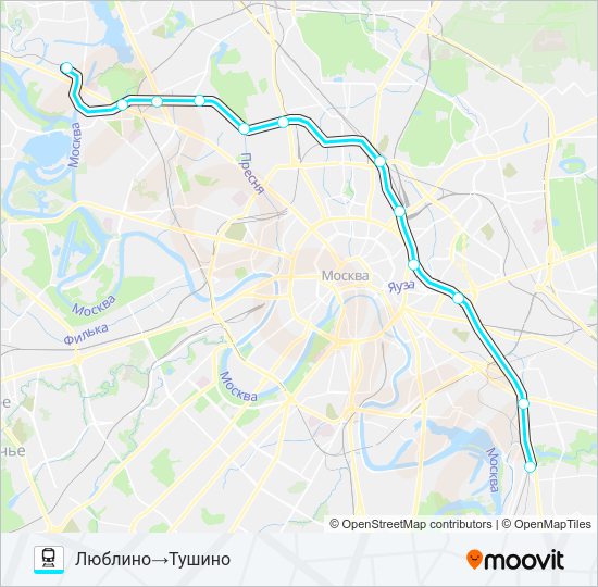 РИЖСКОЕ НАПРАВЛЕНИЕ Train Line Map
