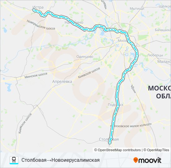 Поезд РИЖСКОЕ НАПРАВЛЕНИЕ: карта маршрута