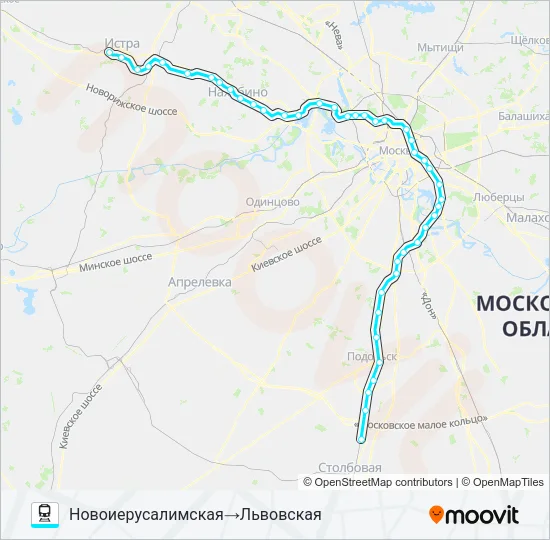 РИЖСКОЕ НАПРАВЛЕНИЕ Train Line Map