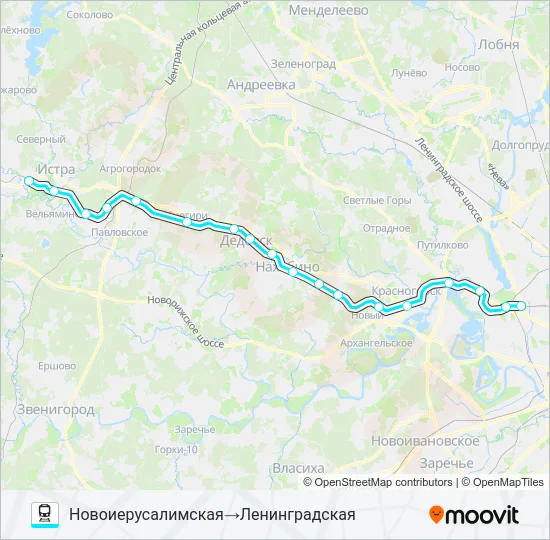 РИЖСКОЕ НАПРАВЛЕНИЕ Train Line Map
