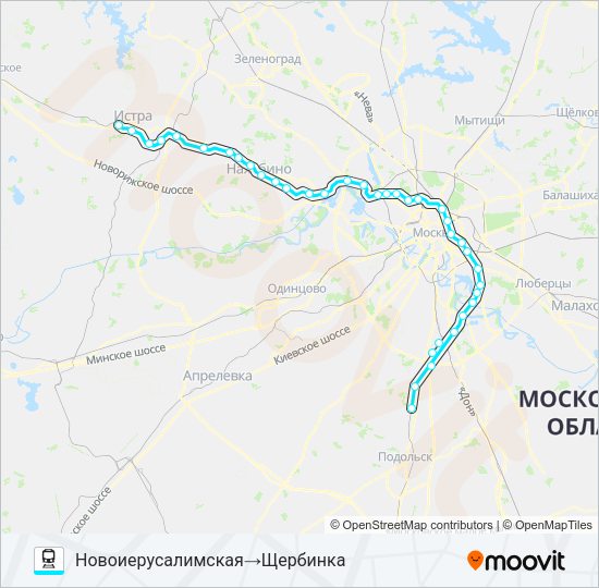 РИЖСКОЕ НАПРАВЛЕНИЕ Train Line Map