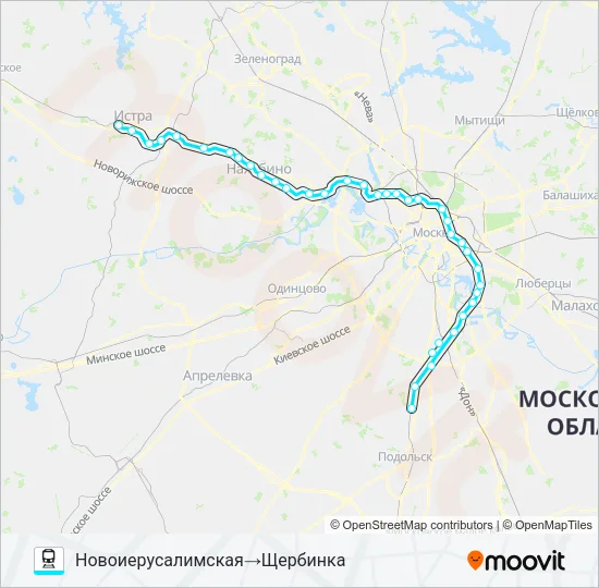 РИЖСКОЕ НАПРАВЛЕНИЕ Train Line Map