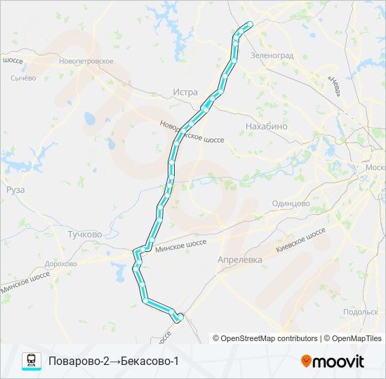 РИЖСКОЕ НАПРАВЛЕНИЕ train Line Map