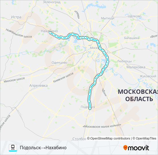 Поезд РИЖСКОЕ НАПРАВЛЕНИЕ: карта маршрута